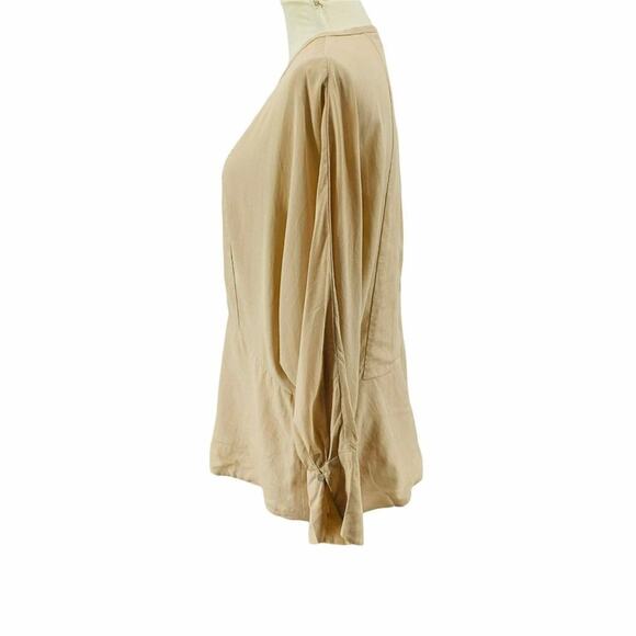 IRO Blush Keyhole Abeille Blouse Flare Sleeve Size 16W - Picture 4 of 8